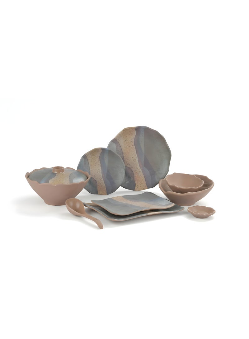 طقم ميلامين دايموند هوم باتشي 36 ق Patchi Sand Stone ( SS )